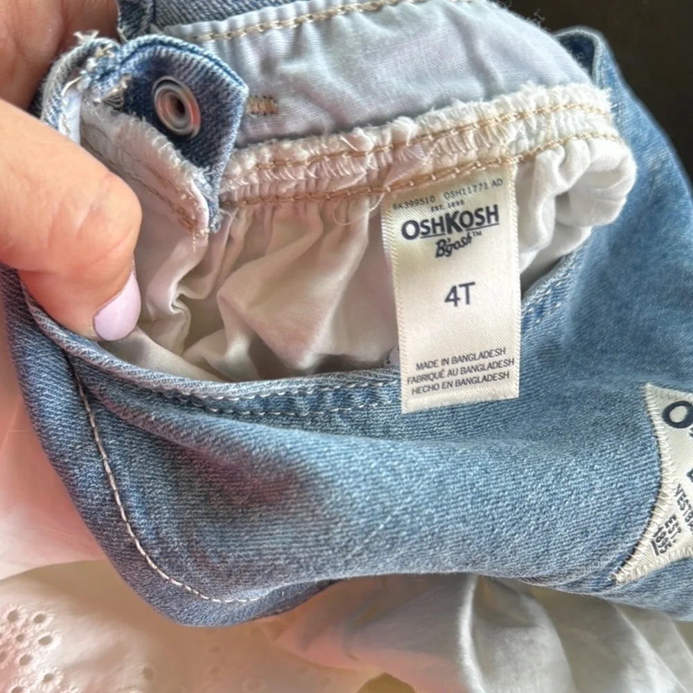 OshKosh B'gosh Blue and White Overalls